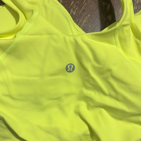 Lululemon Align Tank Nulu Cropped Length (Electric Lemon *ELLE) Sz 4 - Picture 7 of 9